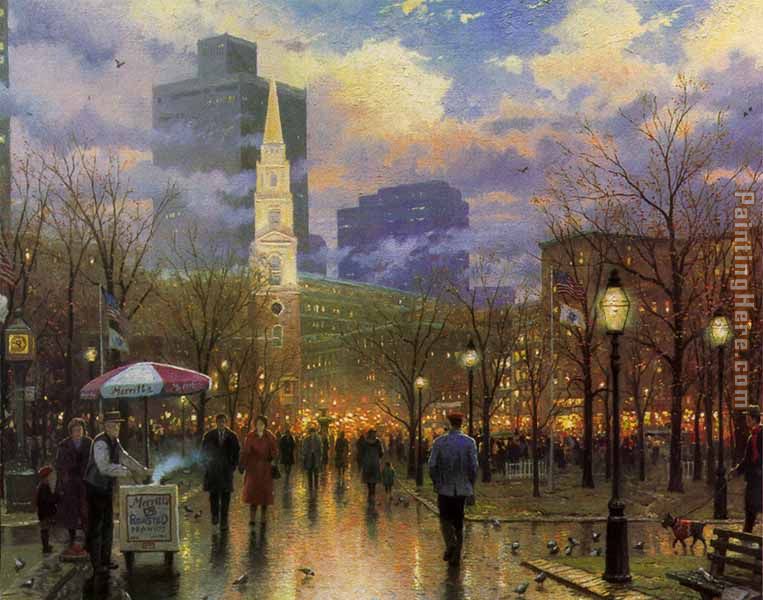 Boston painting - Thomas Kinkade Boston art painting